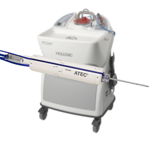 Hologic ATEC® borstbiopsiesysteem op witte achtergrond