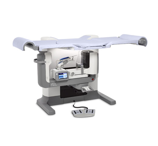 Affirm® Prone borstbiopsiesysteem op witte achtergrond