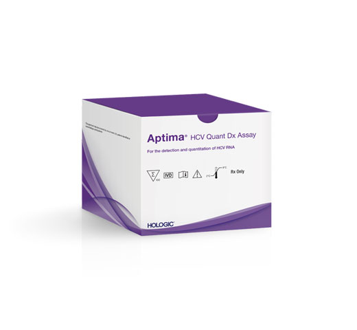Hologic Aptima™ HCV Quant Dx assay op witte achtergrond