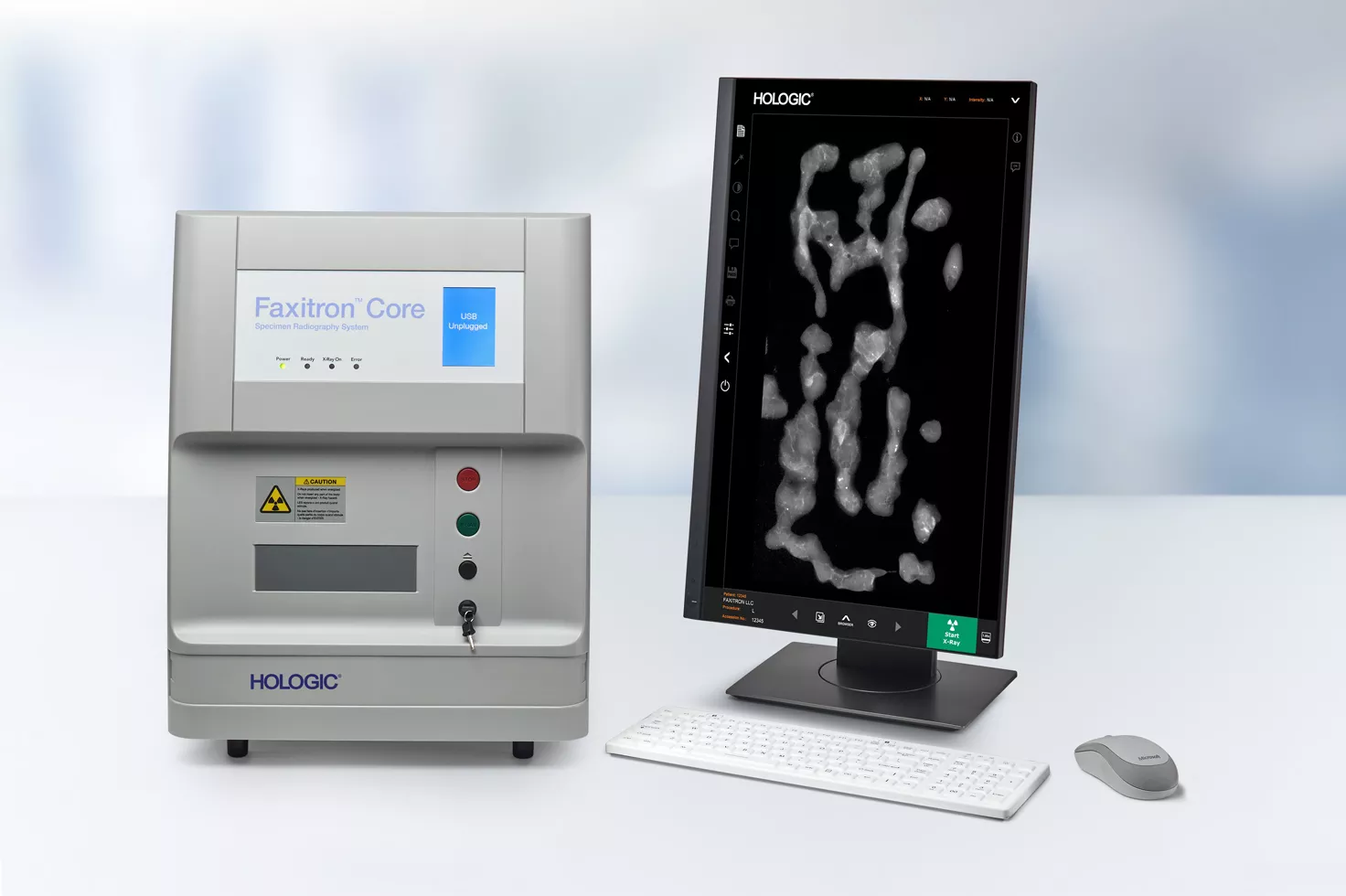 Faxitron® Core specimenradiografiesysteem op witte achtergrond