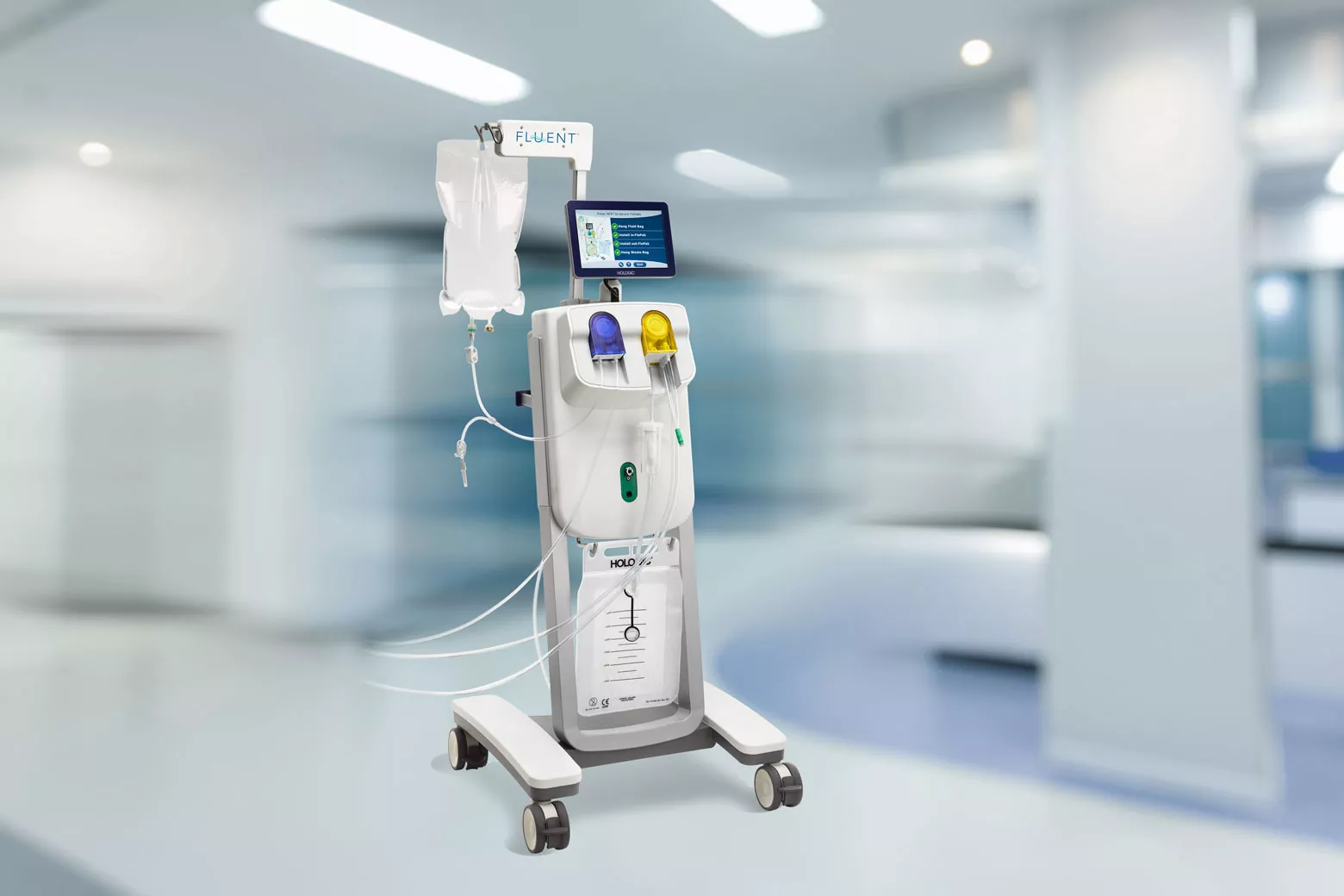 Fluent® Fluid Management systeem op witte achtergrond