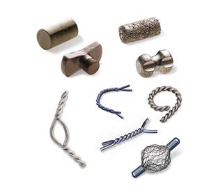 Hologic markeringen van borstbiopsieplaats op witte achtergrond