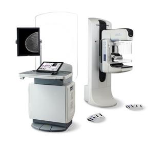 Hologic Selenia® Dimensions® digital mammografiesysteem op witte achtergrond